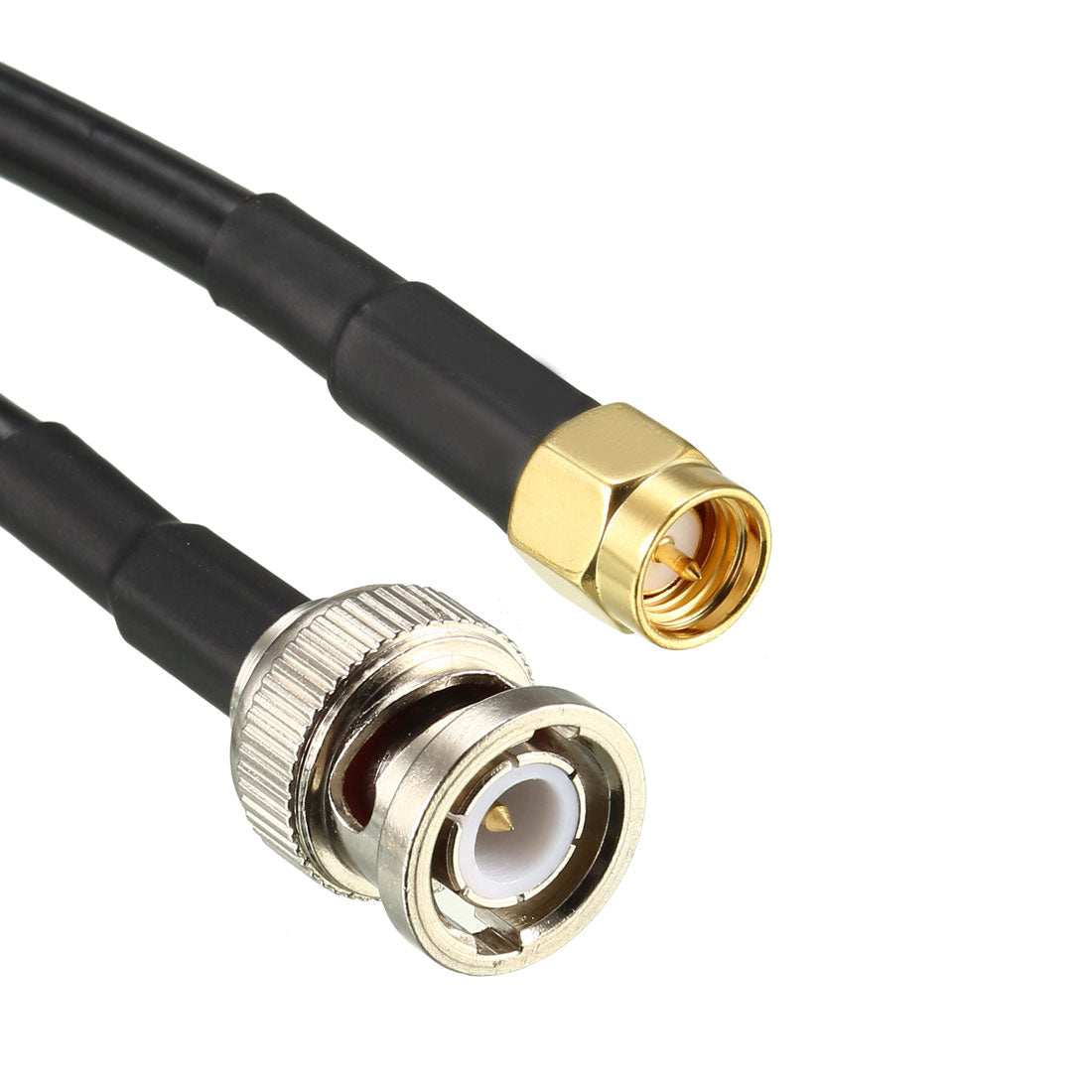 uxcell Uxcell RG58 Coaxial Cable with BNC Male to SMA Male Connectors 50 Ohm 3 ft