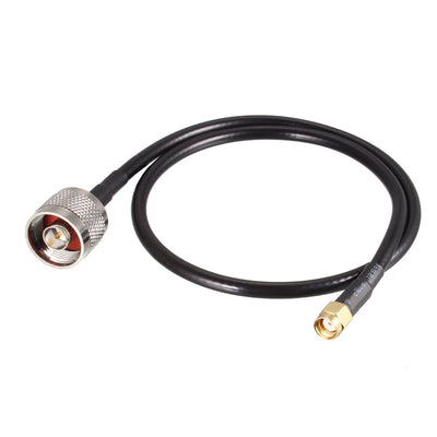 uxcell Uxcell Coax Cable N Male to RP-SMA Male Pigtail Cable 50 Ohm 20 Inch RG58