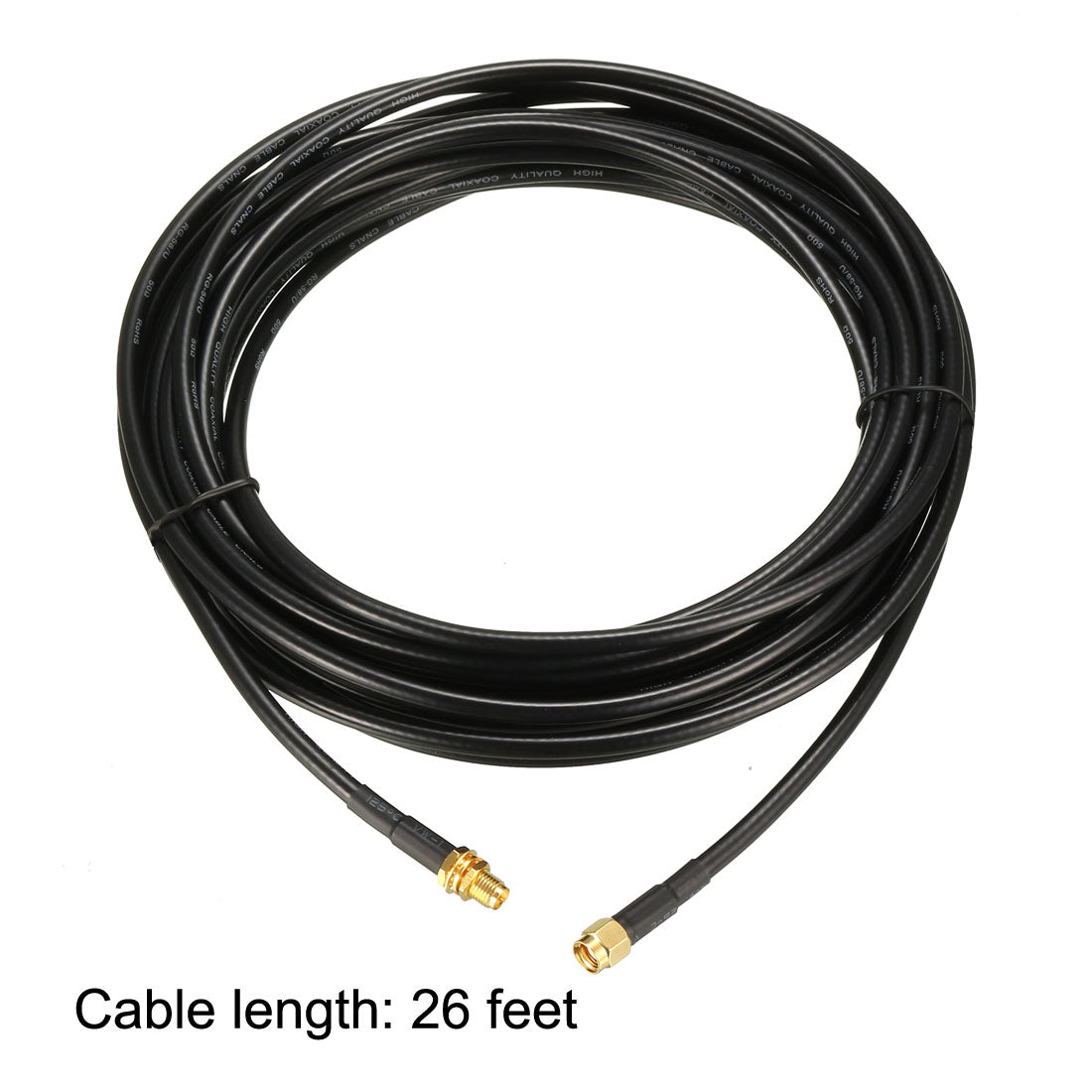 Uxcell Uxcell Antenna Extension Cable RP-SMA Male to RP-SMA Female Coax Cable 26 Ft RG58
