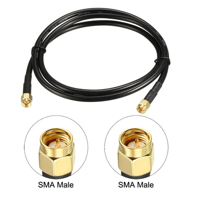 Harfington Uxcell Antenna Extension Cable SMA Male to SMA Male Coaxial Cable RG58 50 Ohm