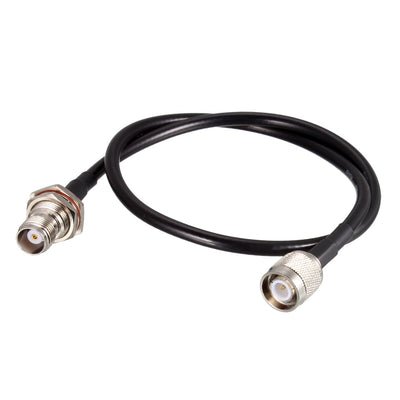 Harfington Uxcell RG58 RF Coaxial Cable TNC Male to TNC Female Pigtail Jumper Cable 20 Inch 2pcs