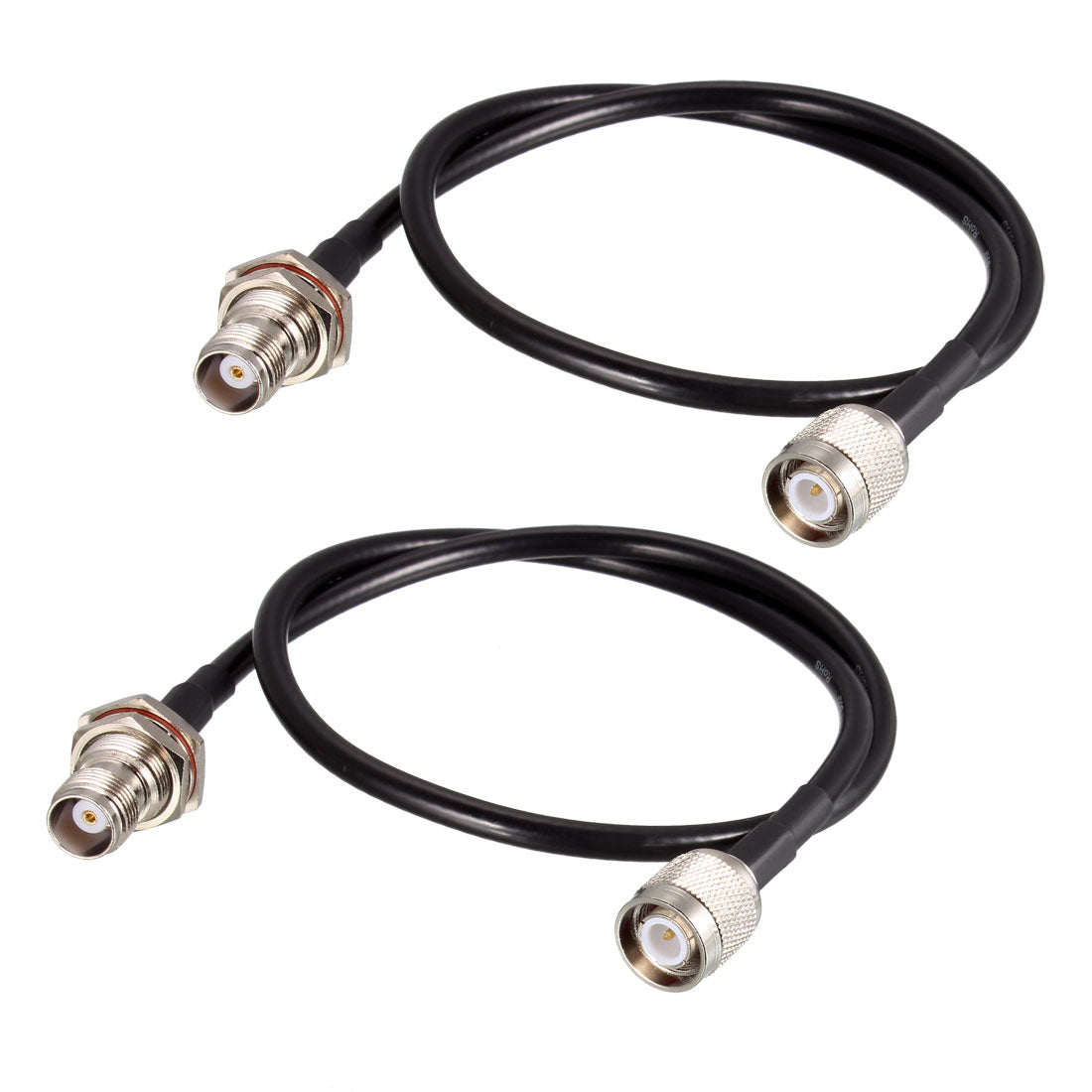 Uxcell Uxcell RG58 RF Coaxial Cable TNC Male to TNC Female Pigtail Jumper Cable 20 Inch 2pcs