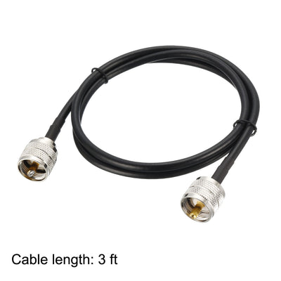 Harfington Uxcell RG58 RF Coax Cable UHF (PL259) Male to UHF (PL259) Male Antenna Cable