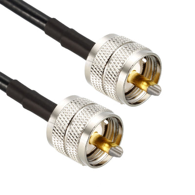 Harfington Uxcell RG58 RF Coax Cable UHF () Male to UHF () Male Antenna Cable 3 Ft 2pcs