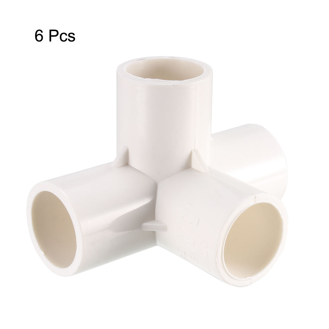 uxcell Uxcell 4 Way 20mm Tee PVC Fitting Elbow - PVC Furniture - PVC Elbow Fittings 6Pcs