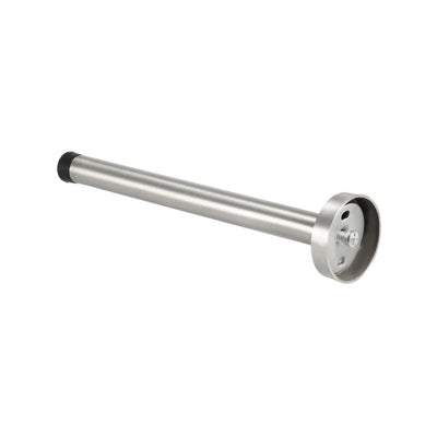 Harfington Uxcell Door Stopper 201 Stainless Steel with Sound Dampening Rubber Bumper - Wall Mount Door Holder w Hardware Screws, Brushed Finish, 200mm Height