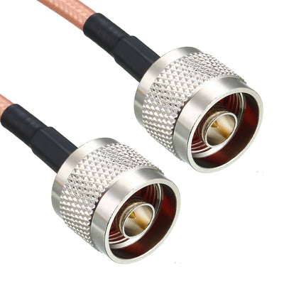 Harfington Uxcell Low Loss RF Coaxial Cable Connection Coax Wire RG-142, N Male to N Male 2pcs