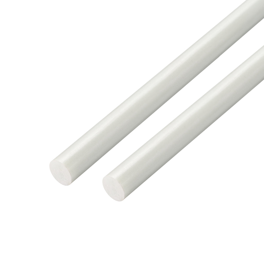 uxcell Uxcell FRP Fiberglass Round Rod,7mm Dia 50cm Long,White Engineering Round Rods 2pcs