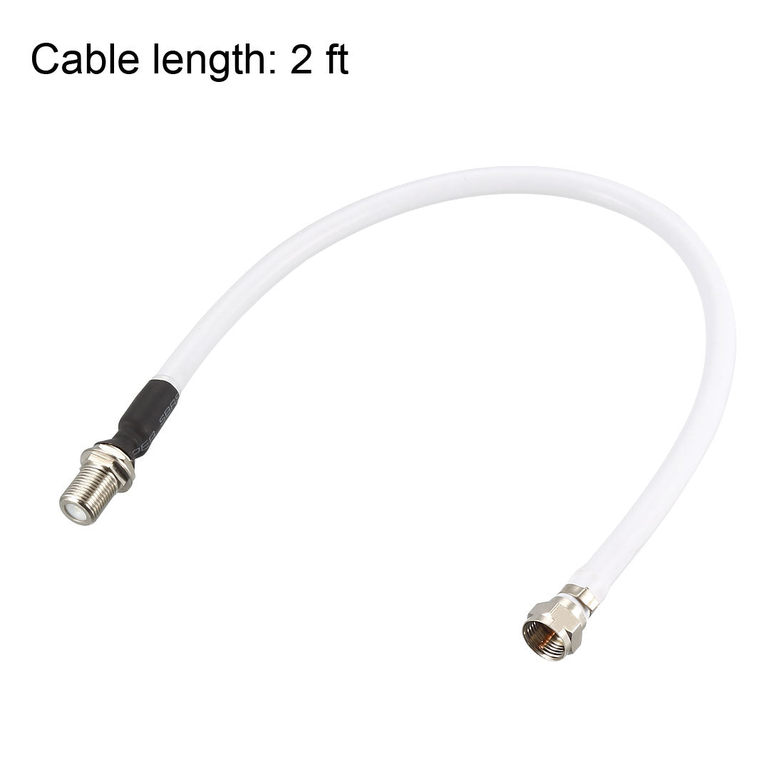 Uxcell Uxcell RG6 Coax Cable F Type Male to F Type Female Coaxial Cable 1 Feet