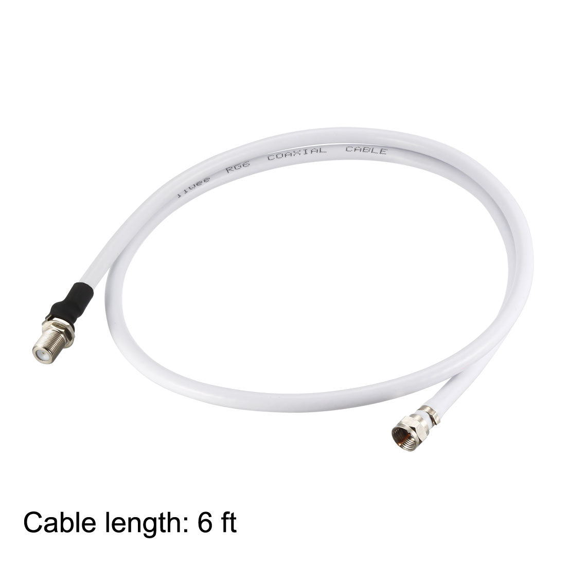 uxcell Uxcell RG6 Coax Cable F Type Male to F Type Female Coaxial Cable 2pcs