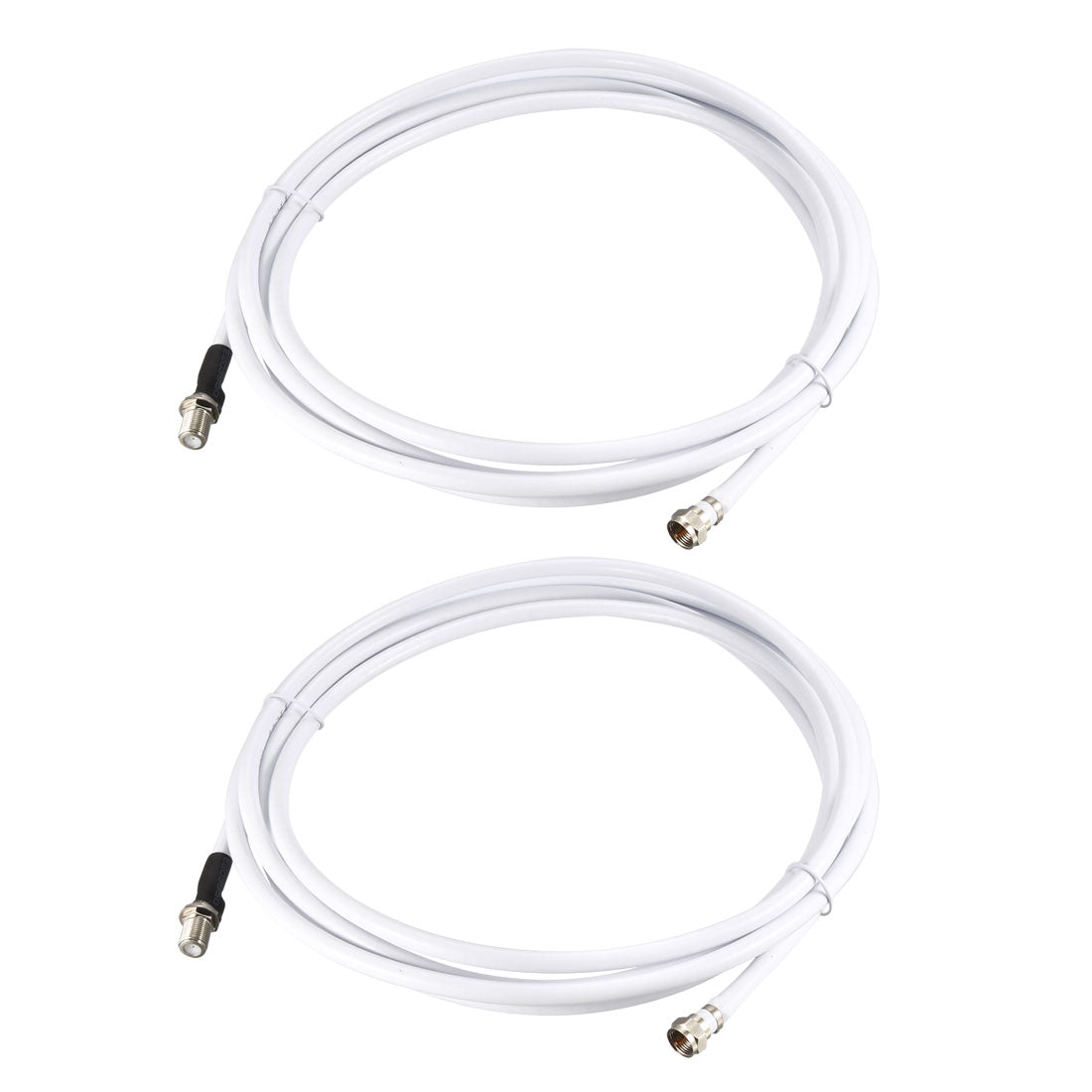uxcell Uxcell RG6 Coax Cable F Type Male to F Type Female Coaxial Cable 2pcs