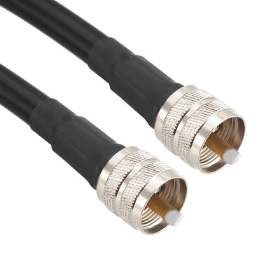 Harfington Uxcell RG8X Coaxial Cable With Pl-259 Male Connectors for CB/Ham Radio