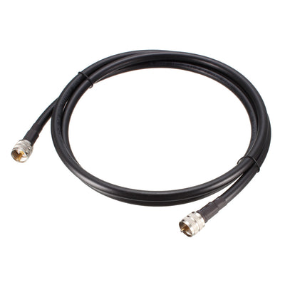 uxcell Uxcell RG8U Coaxial Cable with Pl-259 Male Connectors for CB/Ham Radio 6 Ft