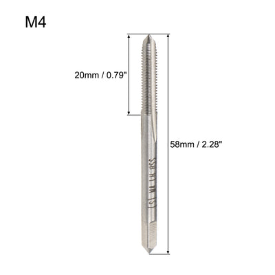 Harfington Uxcell Metric Machine Tap Left M5 Thread 0.8 Pitch H2 Accuracy 3 Flutes High Speed Steel