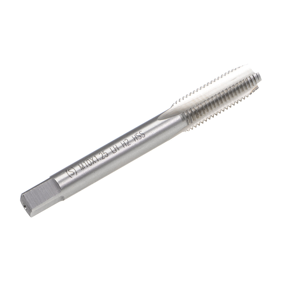 uxcell Uxcell Metric Machine Tap Left M10 Thread 1.25 Pitch H2 3 Flutes High Speed Steel