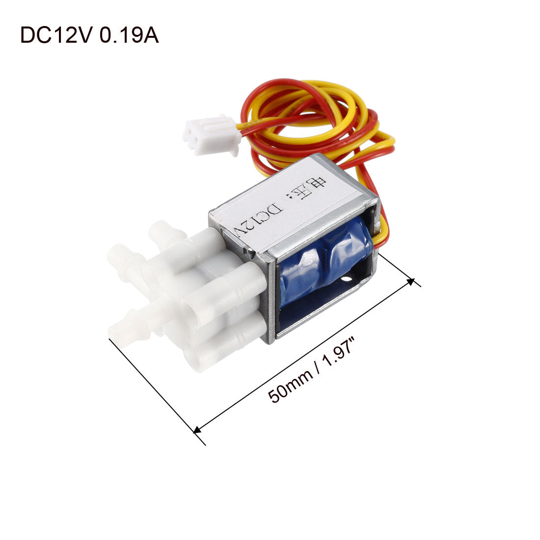 uxcell Uxcell Mini Solenoid Valve 2 Position 3 Way Normally Open DC12V 0.19A Water Air Solenoid Valve