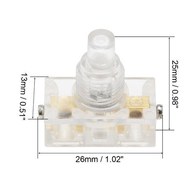 Harfington Uxcell Inline Foot Pedal Push Button Switch, UFO Type Lamp Lighting Foot Control Latching ON/Off Footswitch Transparent