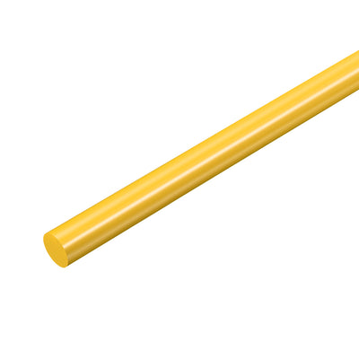 Harfington Uxcell Plastic Round Rod,6mm Dia 50cm Yellow Engineering Plastic Round Bar