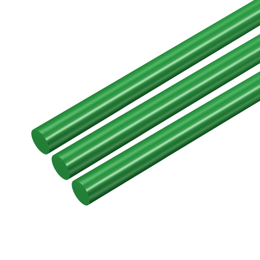 uxcell Uxcell Plastic Round Rod,6mm Dia 50cm Green Engineering Plastic Round Bar 3pcs