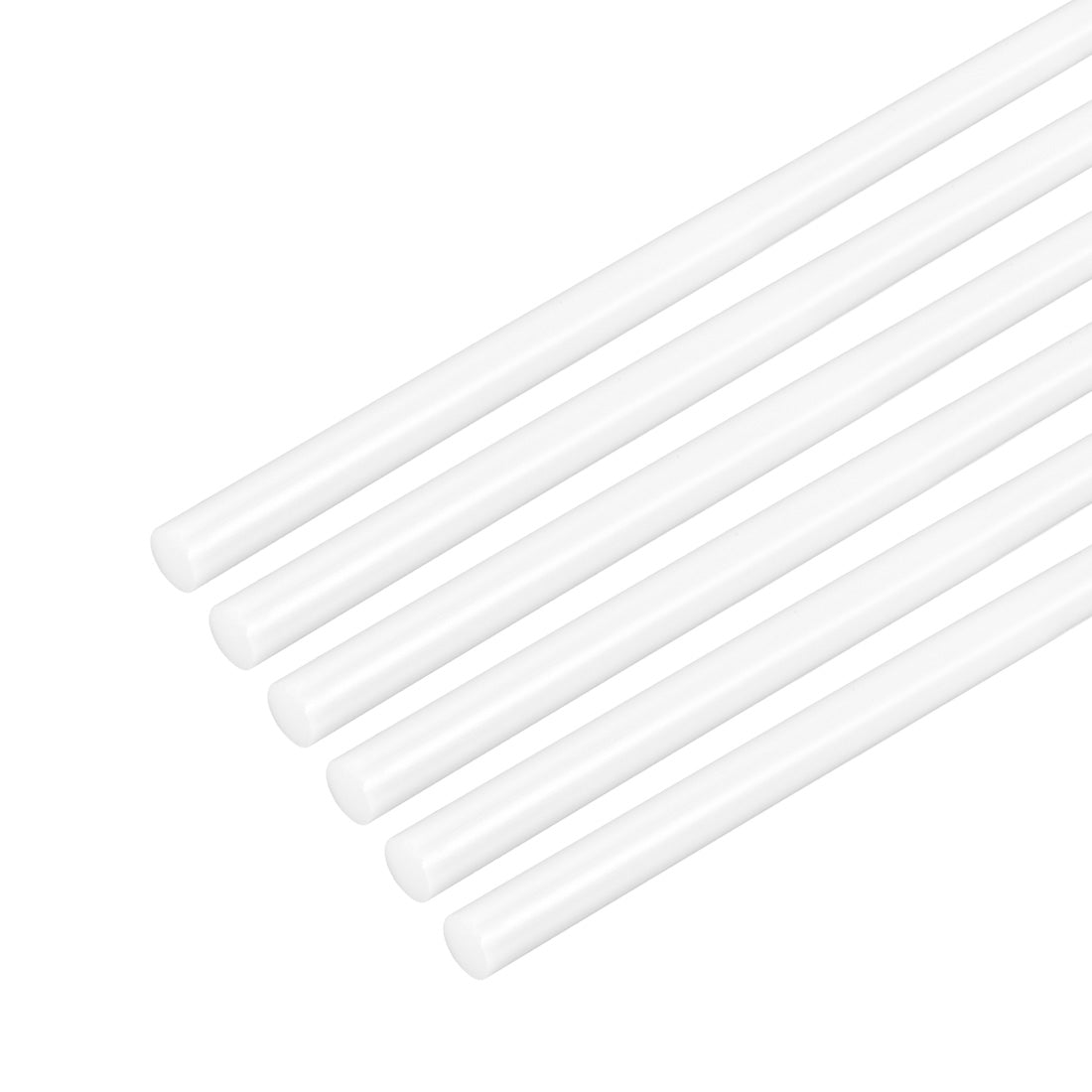 uxcell Uxcell Plastic Round Rod,3mm Dia 50cm White Engineering Plastic Round Bar 6pcs