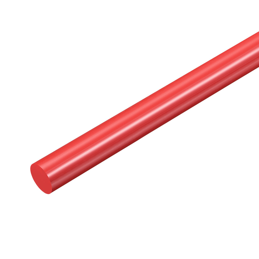 uxcell Uxcell Plastic Round Rod,10mm Dia 50cm Red Engineering Plastic Round Bar