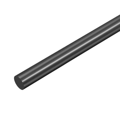 Harfington Uxcell Plastic Round Rod,12mm Dia 50cm Black Engineering Plastic Round Bar