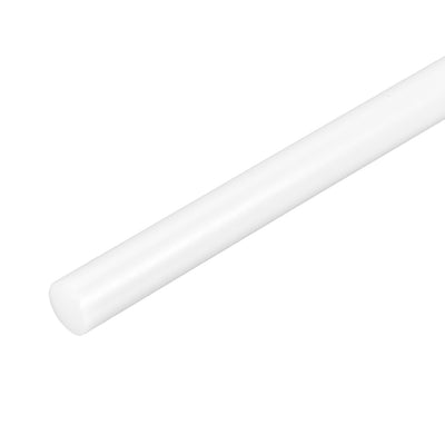 Harfington Uxcell Plastic Round Rod,12.5mm Dia 50cm White Engineering Plastic Round Bar