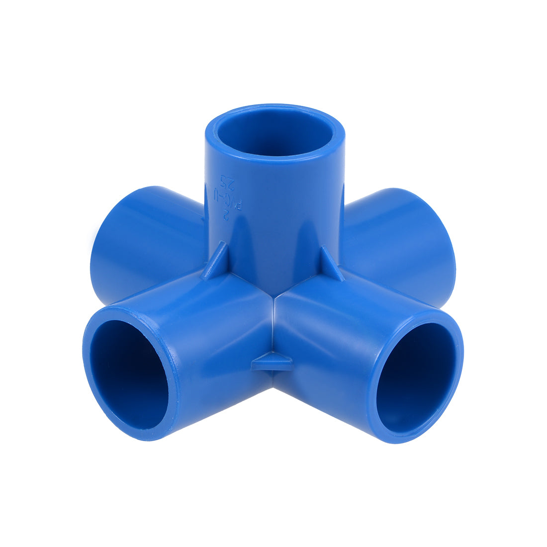uxcell Uxcell 5 Way 25mm Tee Metric PVC Fitting Elbow - PVC Furniture C Elbow Fittings Blue 10Pcs