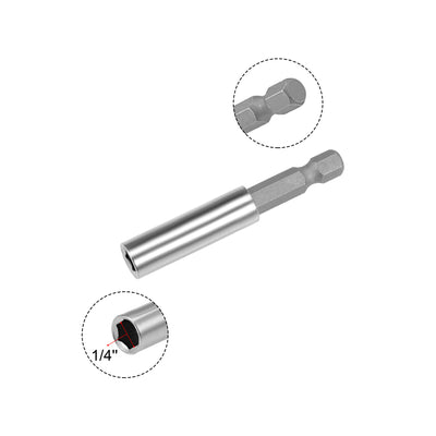 Harfington Uxcell Extension Extend Socket Drill Bit Holder Magnetic Hex Screwdriver Power Tools ,2.4/ 4/ 6-inch Length,1/4''-Hexagon Drill Set/(3pcs)