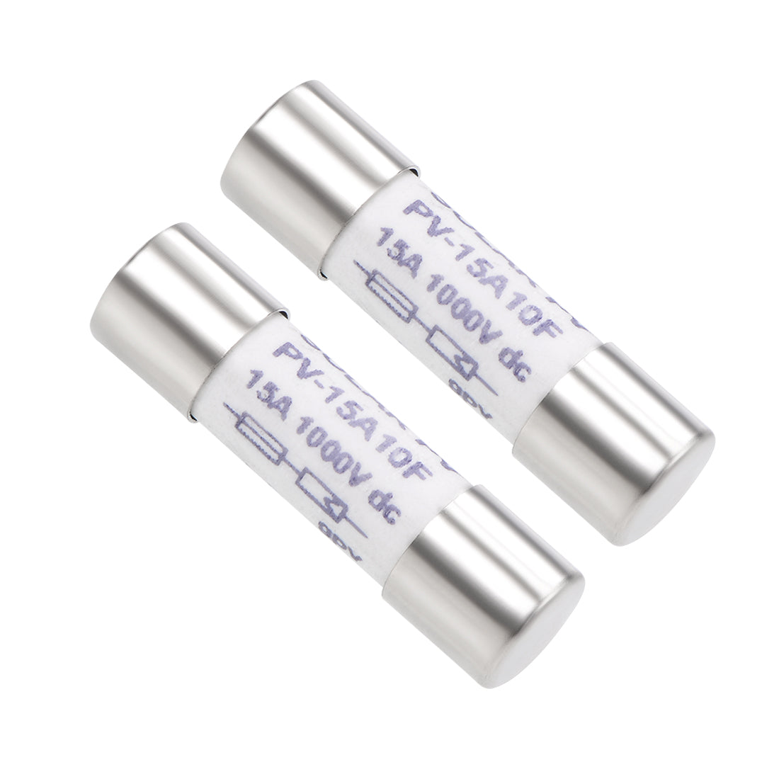 uxcell Uxcell Cartridge Fuses 15A 1000V 10x38mm Fast Blow Amplifier Ceramic 2pcs