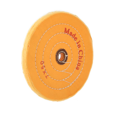 Harfington Uxcell 7-Inch Cotton Buffing Wheel Polishing for Bench Grinder Tool 16mm Arbor Hole