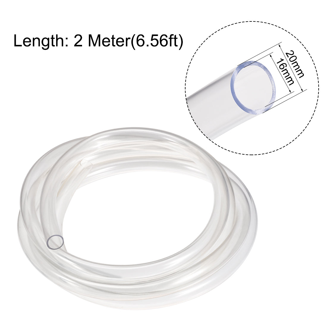 uxcell Uxcell PVC Vinyl Tubing, Plastic Flexible Water Pipe