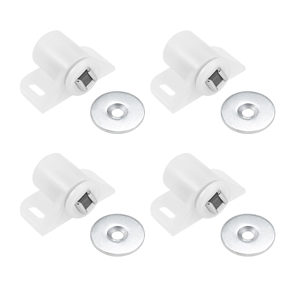 uxcell Uxcell Magnetic Latches Catch, Cabinet Door Magnet Latch for Cupboard Closet White 4pcs