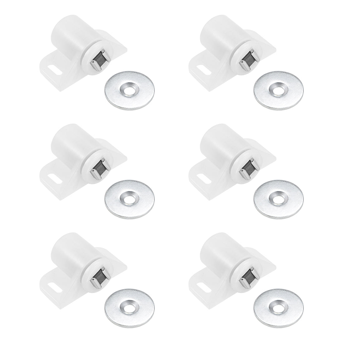 uxcell Uxcell Magnetic Latches Catch, Cabinet Door Magnet Latch for Cupboard Closet White 6pcs
