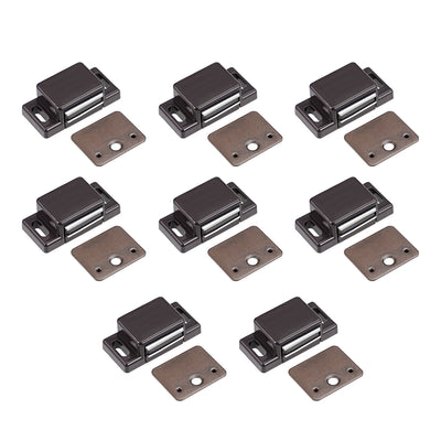 Harfington Uxcell Magnetic Cabinet Door Latches Catch 1.6" Length for Cupboard Closet Brown 8pcs