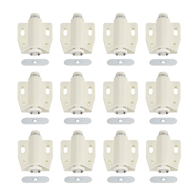 Harfington Uxcell Touch Catch Magnetic Press Latch for Cabinet Door Cupboard White 12pcs
