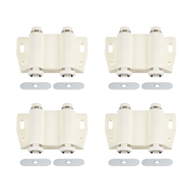 Harfington Uxcell Double Touch Catch Magnetic Press Latch for Cabinet Door Cupboard White 4pcs