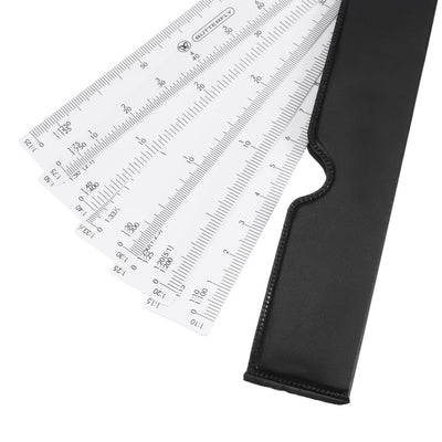Harfington Uxcell Scale Ruler Engineer Scale Architect Rulers 1/10 1/15 1/20 1/25 1/30 1/33 1/40 1/50 1/75 1/125 Plastic