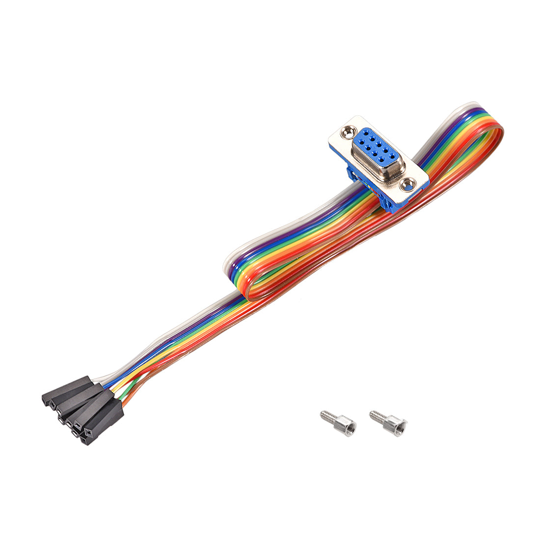 uxcell Uxcell Flat Ribbon Cable DB9 Female to 9P Connector 2.54mm Pitch 11.8inch Length