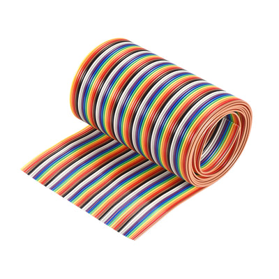 uxcell Uxcell IDC Rainbow Wire Flat Ribbon Cable 64P 1.27mm Pitch 1meter/3.3ft Length