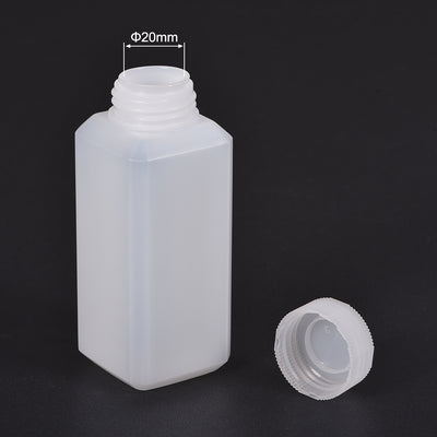 Harfington Uxcell Plastic Lab Chemical Reagent Bottle, 120ml/ 4oz Wide Mouth Sample Sealing Liquid/Solid Storage Bottles, White 10pcs