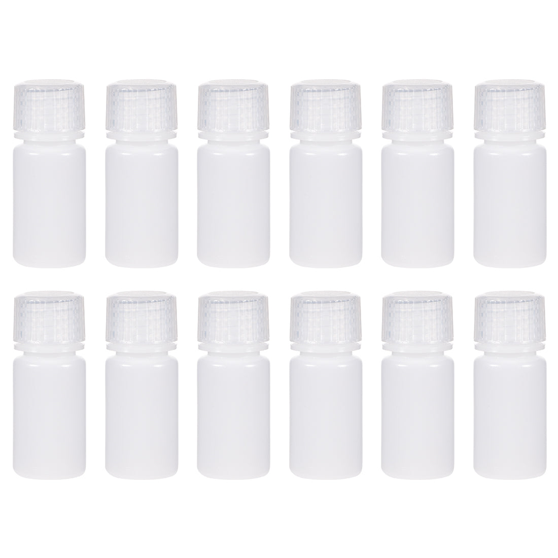 uxcell Uxcell Plastic Lab Chemical Reagent Bottle, 15ml/0.5 oz Small Mouth Sample Sealing Liquid/Solid Storage Bottles, White 12pcs