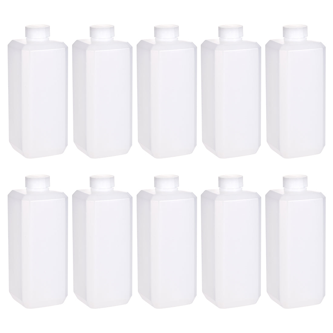 uxcell Uxcell Plastic Lab Chemical Reagent Bottle, 500ml/16.9 oz Wide Mouth Sample Sealing Liquid/Solid Storage Bottles, White 10pcs