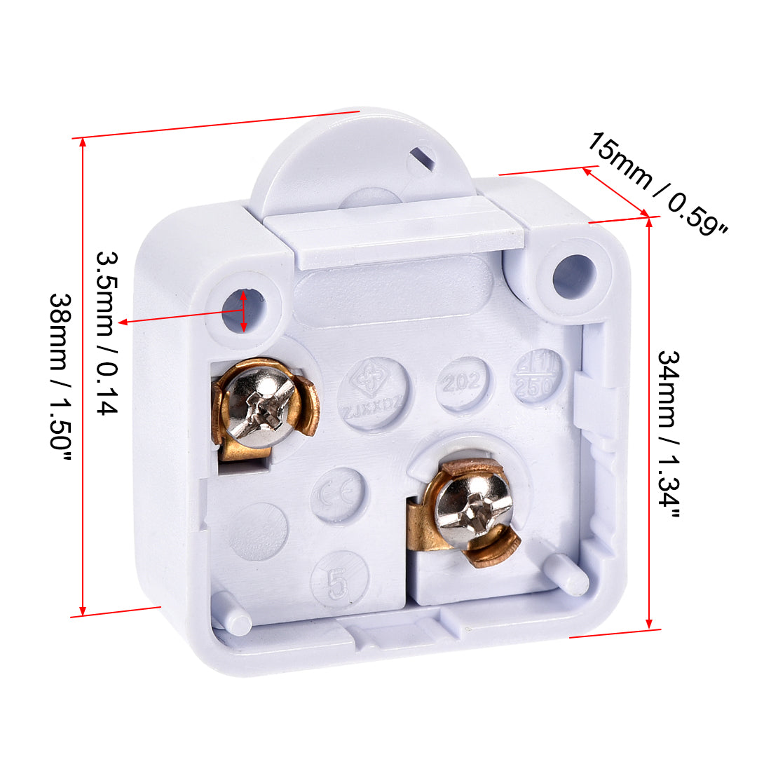 uxcell Uxcell Wardrobe Door Lamp Switch Momentary Closet Switches Normally Closed 110-250V 2A White
