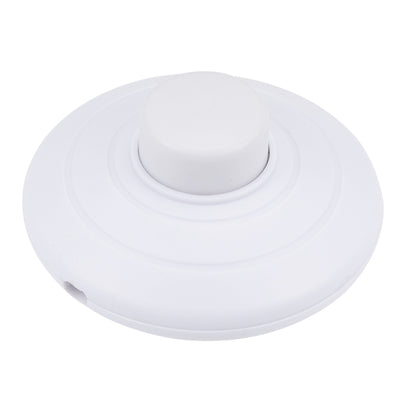 Harfington Uxcell Inline Foot Pedal Push Button Switch, Round Lamp Light Foot Control ON-OFF Footswitch White