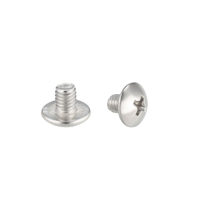 uxcell Uxcell Machine Screw, Phillips Truss Head 304-Stainless Steel