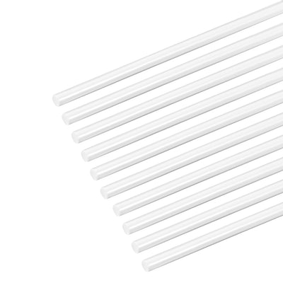 uxcell Uxcell 2mm×20" ABS Plastic Round Bar Rod for Architectural Model Making DIY White 10pcs