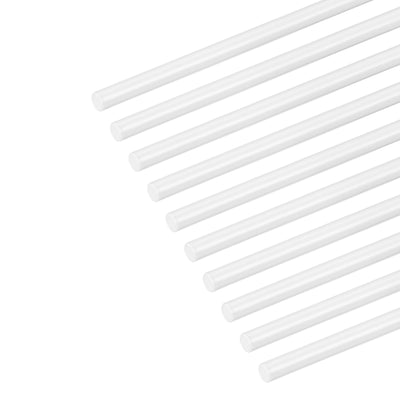 Harfington Uxcell 2.5mm × 20" ABS Plastic Round Bar Rod for Architectural Model Making DIY 10pcs