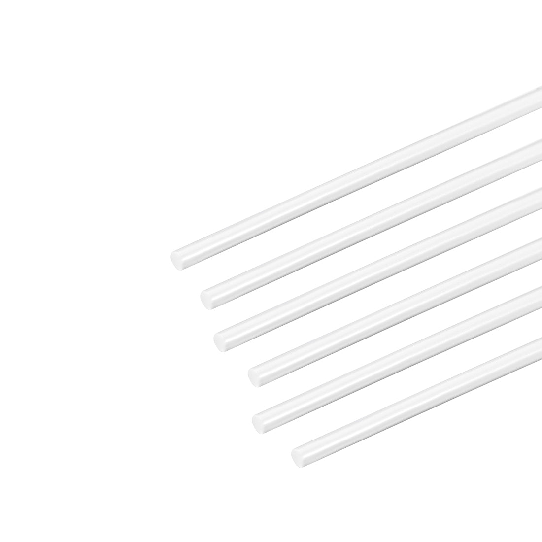 uxcell Uxcell 1.5mm × 20" ABS Plastic Round Bar Rod for Architectural Model Making DIY 6pcs