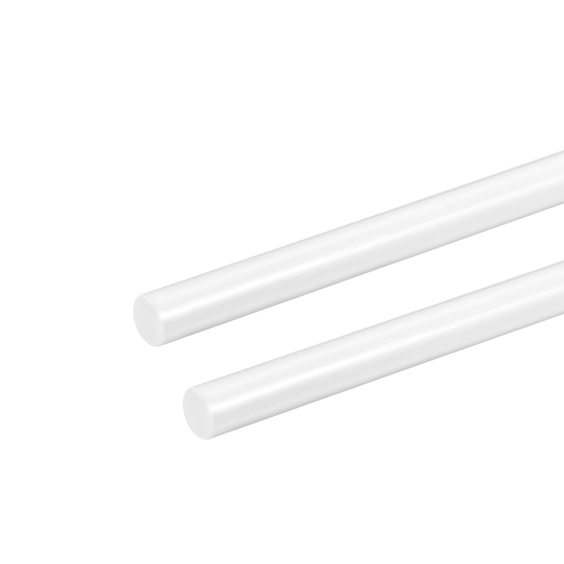 uxcell Uxcell 6mm × 20" ABS Plastic Round Bar Rod for Architectural Model Making DIY 2pcs